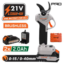 NAKAYAMA Pro EC1440 Ψαλίδι Κλάδου Μπαταρίας 21V, Brushless, Προοδευτική Κοπή 0-15mm/0-40mm, 0.9kg - e-mytoolstore.gr