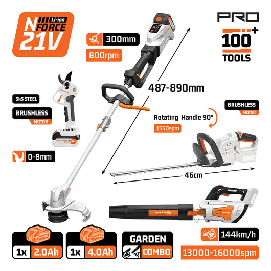 ΝΑΚΑΥΑΜΑ Pro EC1750X24T4 Σετ Κήπου Μπαταρίας NFORCE 21V
