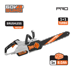 NAKAYAMA Pro EC6010X8 ΑΛΥΣΟΠΡΙΟΝΟ BRUSHLESS ΜΠΑΤΑΡΙΑΣ 60V ,Li-Ion, ΛΑΜΑ 40cm , 19/25m/s , 1x8,0Ah