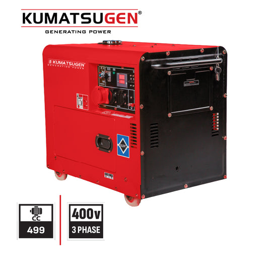 KUMATSUGEN GP10000MAT Γεννήτρια Πετρελαίου 9Kva,499cc,Κλειστού Τύπου Τριφασική Με Μίζα