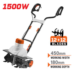 NAKAYAMA MB2120 Σκαπτικό Ηλεκτρικό 1500W,45cm, 12+12 Μαχαίρια - e-mytoolstore.gr
