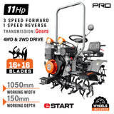 NAKAYAMA Pro MB9300  Τρακτέρ/Σκαπτικό Πετρελαίου 4WD/2WD 11Hp Με Μίζα, 1050mm,3+1Ταχ. 16+16 Μαχαίρια - e-mytoolstore.gr