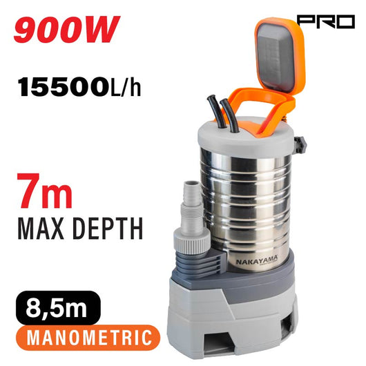 NAKAYAMA NP1100 Αντλία Ακαθάρτων Inox/Πλαστικό,900W