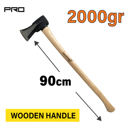 NAKAYAMA PRO SSF560 Τσεκούρι Σχισίματος Με Ξύλινη Λαβή 2Kg 90cm - e-mytoolstore.gr