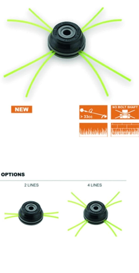 Κεφαλή Tecomec Multiline Αλουμινίου Κόκκινη - e-mytoolstore.gr