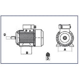 Ηλεκτροκινητήρας Ιταλίας 2Hp 230V 2800rpm M80L (20204)