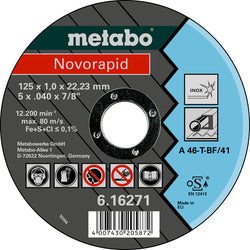 Metabo 616271000 Δίσκος Κοπής Ιnox Novorapid A 46-T 125mm - mytoolstore.gr