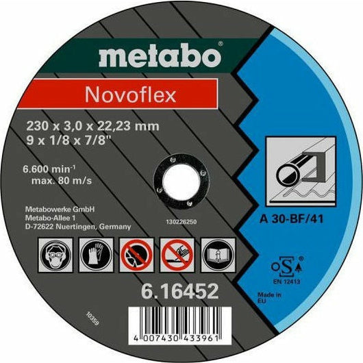 Metabo 616442000 NOVOFLEX 115X2.5X22.23 ΧΑΛΥΒΑ, TF 41 - mytoolstore.gr