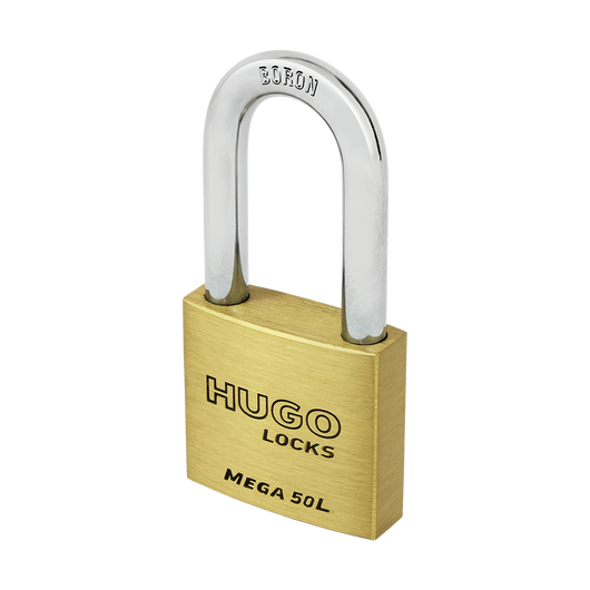 Hugo Locks 60266 Λουκέτο Μακρύλαιμο Ασφαλείας Ορειχάλκινο Mega 40L - mytoolstore.gr