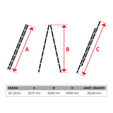 ΣΚΑΛΑ ΑΛΟΥΜΙΝΙΟΥ ΔΙΠΛΗ ΕΠΕΚΤΕΙΝΟΜΕΝΗ SS11 - mytoolstore.gr