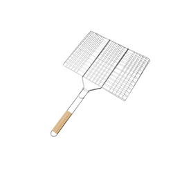ΔΙΠΛΗ ΑΝΟΞΕΙΔΩΤΗ ΣΧΑΡΑ ΨΗΣΙΜΑΤΟΣ  Μ40,5xΠ30cm BBQ1017
