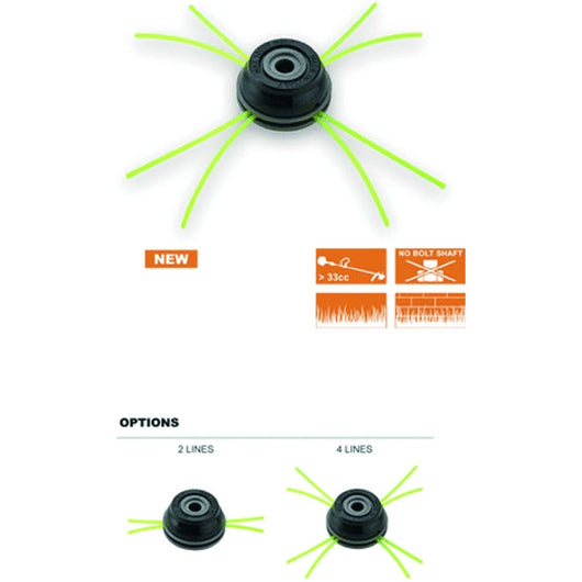 Κεφαλή Tecomec Multiline Head-Pro Κόκκινη (Πλαστικό - Αλουμίνιο)